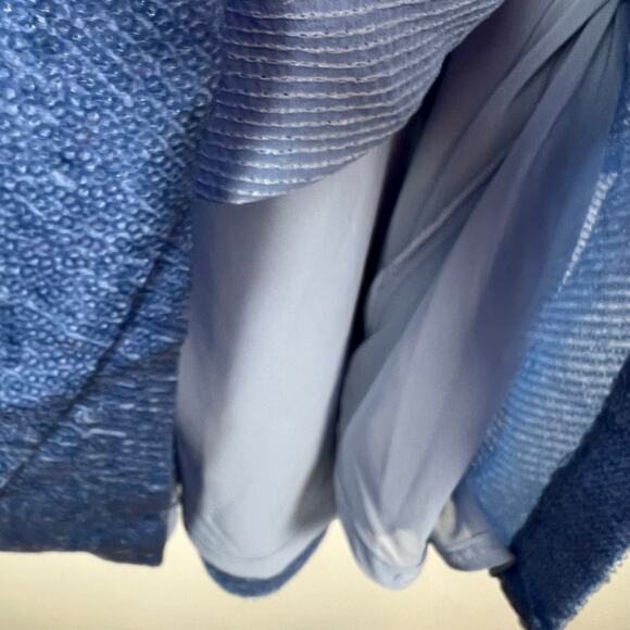 J. Crew Collection Limited Edition Alicia Sequin Racerback Slip Dress Blue Sz 10 - Picture 10 of 13